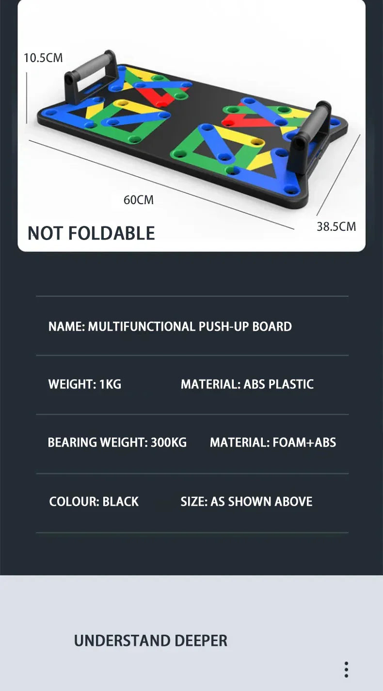 Push-up Board Set With Handles Foldable Fitness Equipment
