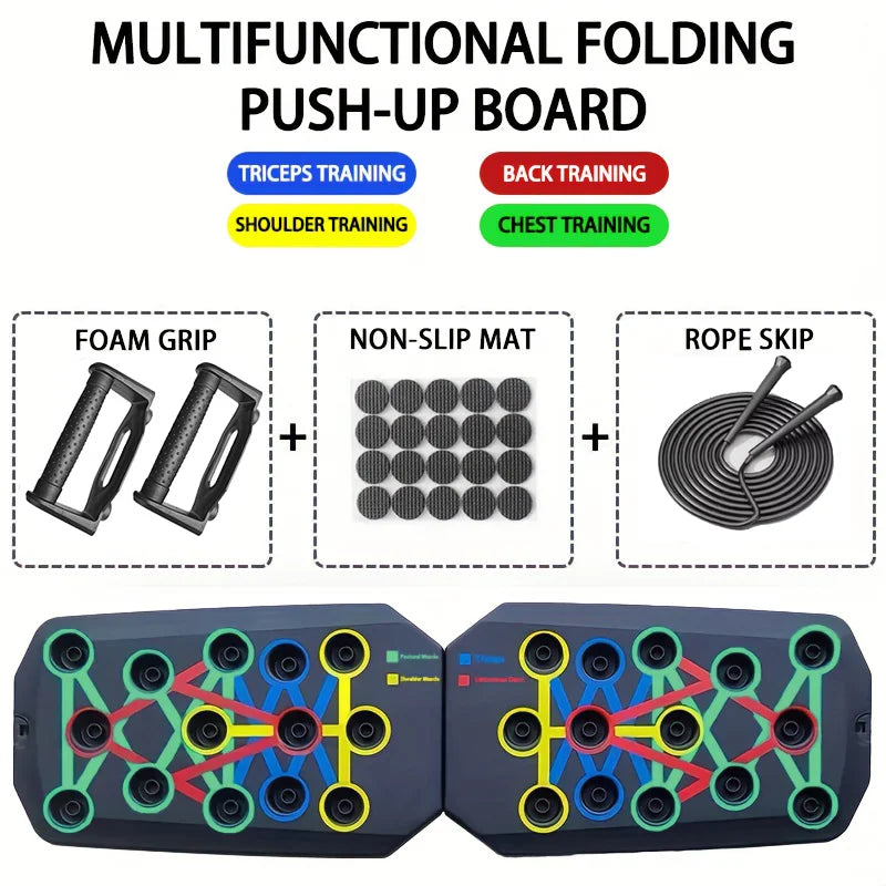 Push-up Board Set With Handles Foldable Fitness Equipment