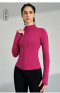 Gym Women's Full Zip Yoga Top With Thumbholes Fitness Running Jacket..