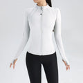 Gym Women's Full Zip Yoga Top With Thumbholes Fitness Running Jacket..