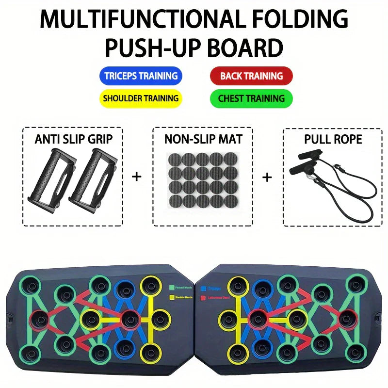 Push-up Board Set With Handles Foldable Fitness Equipment