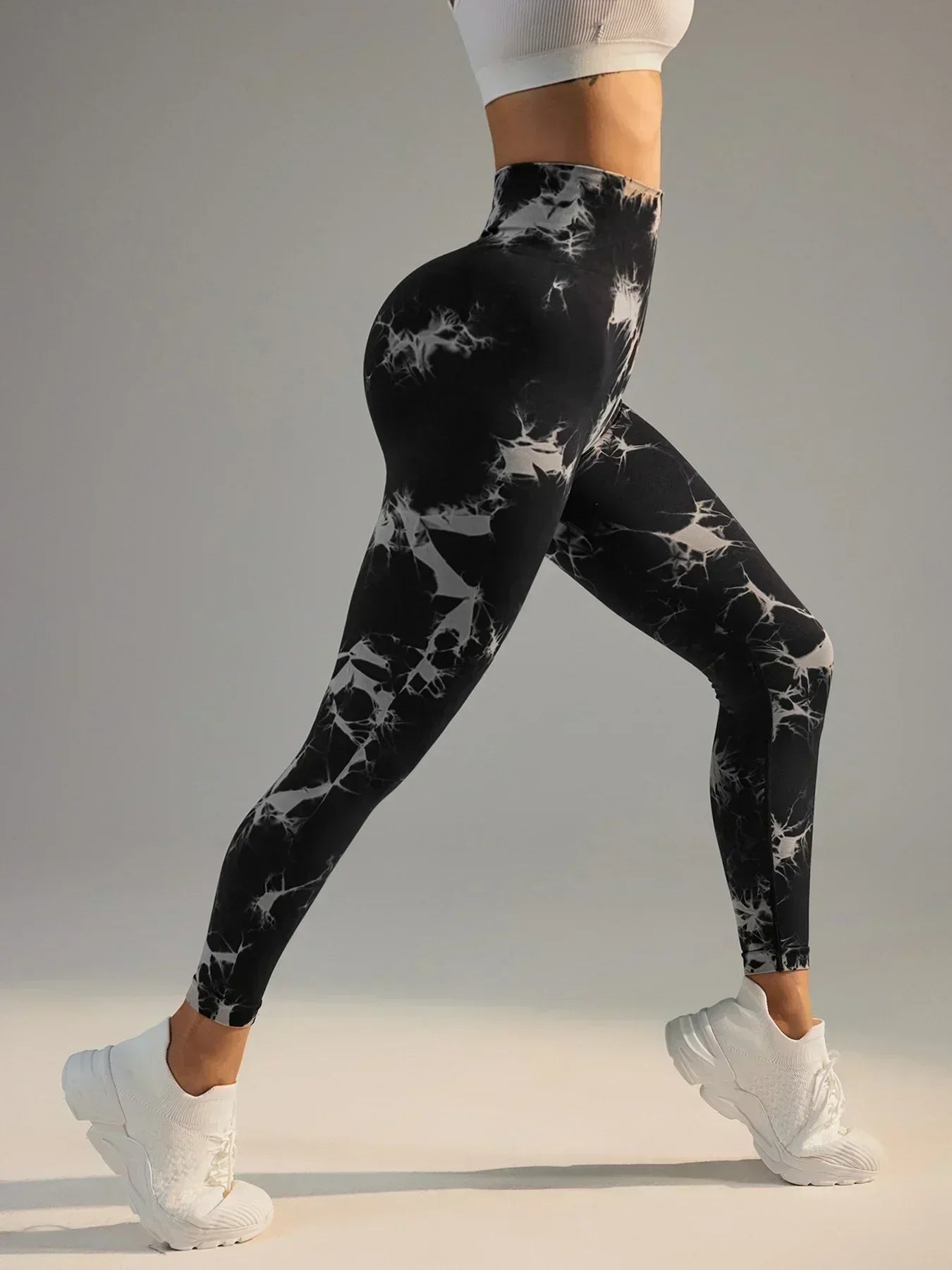 Women's tie dye Women's tie dye leggings seamless high stretch sports push up pants