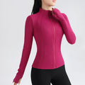 Gym Women's Full Zip Yoga Top With Thumbholes Fitness Running Jacket..