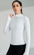 Gym Women's Full Zip Yoga Top With Thumbholes Fitness Running Jacket..