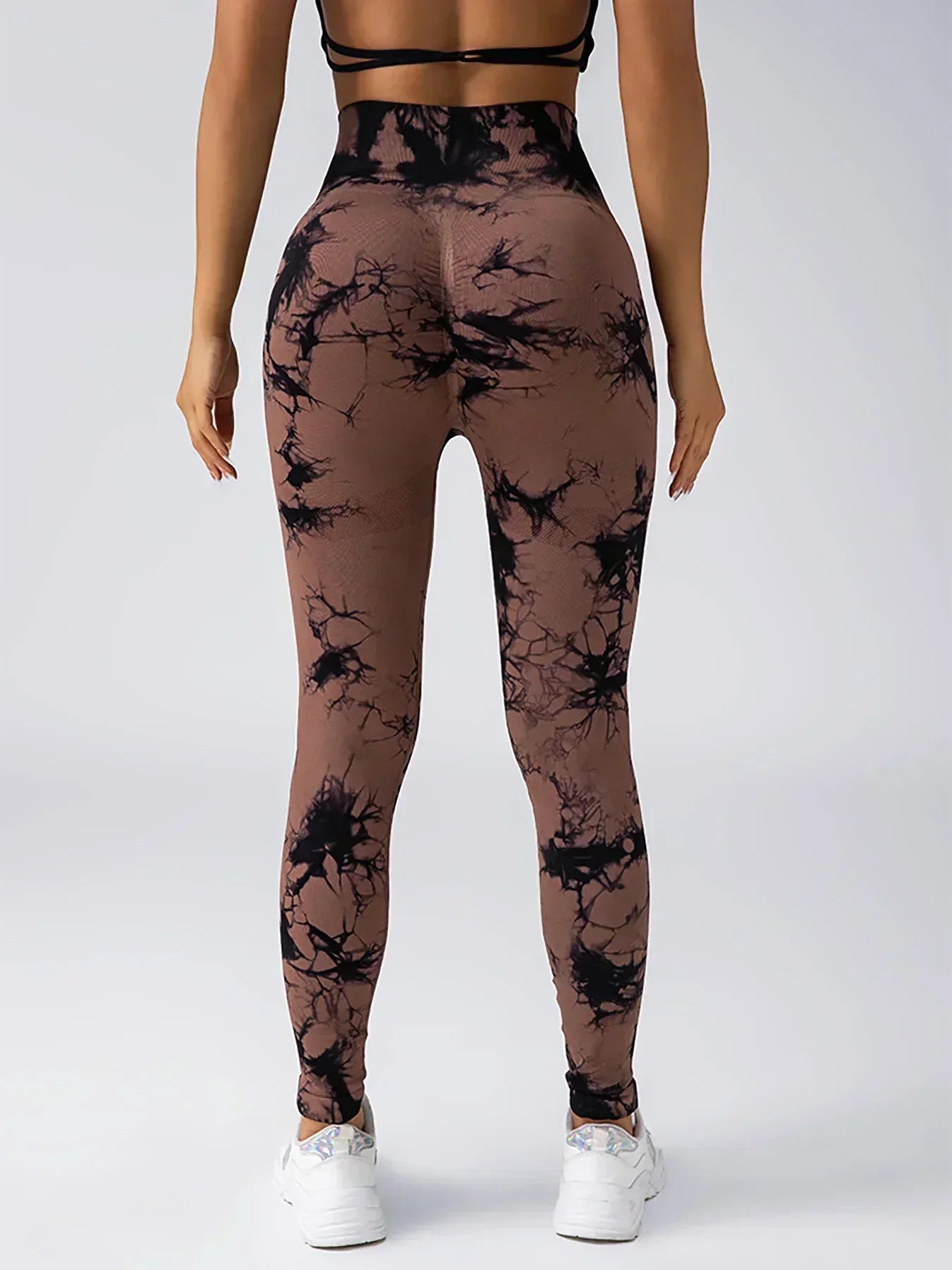 Women's tie dye leggings seamless high stretch sports push up pants