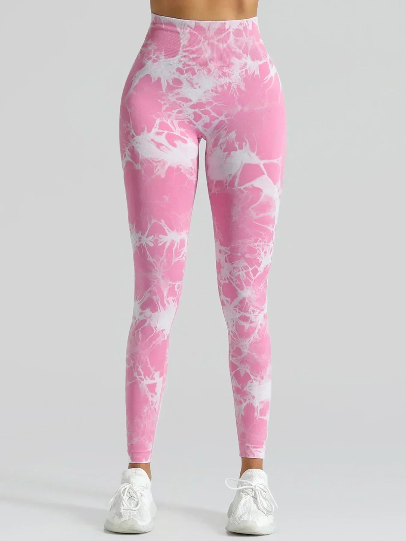 Women's tie dye leggings seamless high stretch sports push up pants