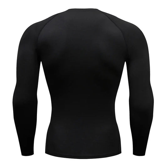 Men Running Compression T-shirt Long sleeves Sport Tees