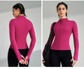 Gym Women's Full Zip Yoga Top With Thumbholes Fitness Running Jacket..