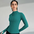 Gym Women's Full Zip Yoga Top With Thumbholes Fitness Running Jacket..